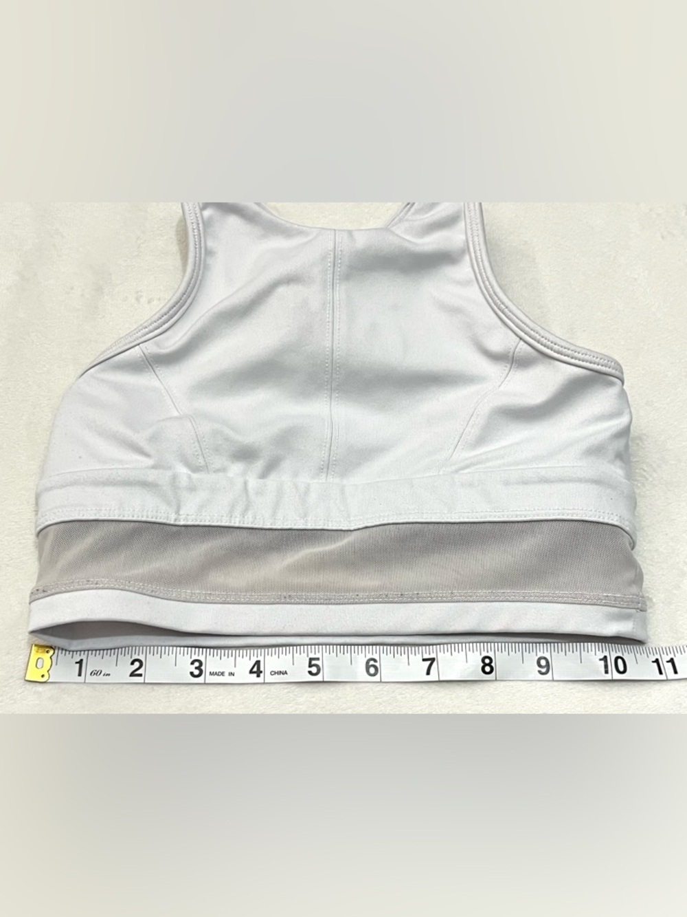 Jo+Jax Youth White High-Neck Premium Dance + Activewear Performance Sports Bra - Picture 7 of 16